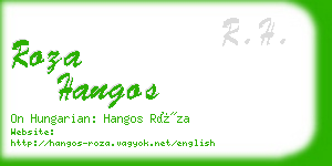 roza hangos business card